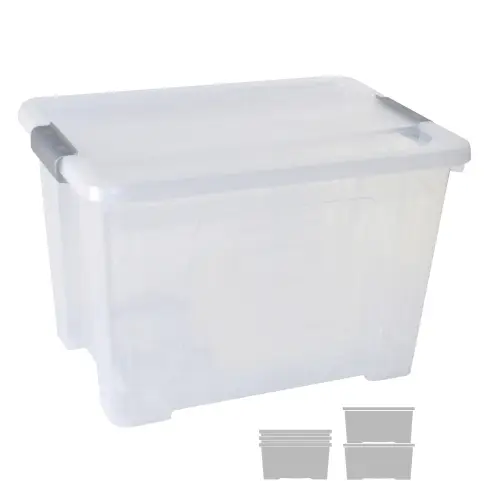 CAJA ALMA. ARCHIVO 2000 C/TAPA 20L 28X40X26CM TRAN