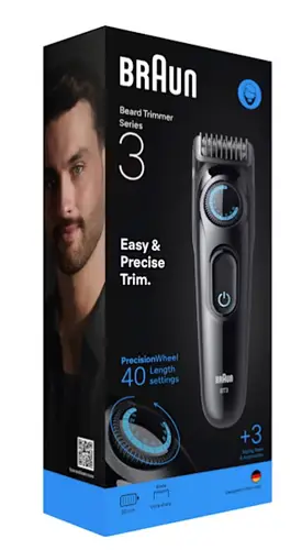 BT3520 depiladora para la barba Batería 40 2 cm Negro, Azul - Imagen 2