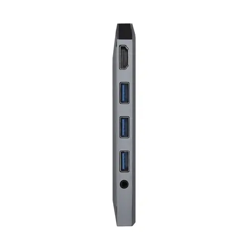 USB-C Dock 9 en 1, USB-C a 1x HDMI, 1xRJ45, 3x USB, 1x PD, 1x Audio, 1x SD, 1x Micro SD, Gris, 15 cm - Imagen 3
