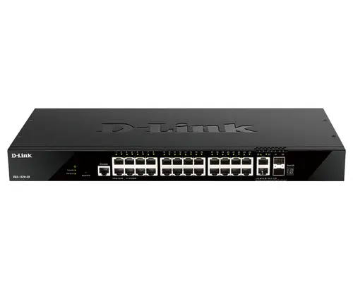 DGS-1520-28 switch Gestionado L3 10G Ethernet (100/1000/10000) 1U Negro - Imagen 1