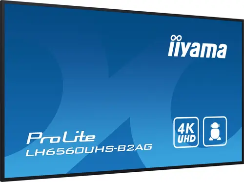 LH6560UHS-B2AG pantalla de señalización Pizarra de caballete digital 165,1 cm (65") LED Wifi 500 cd / m² 4K Ultra HD Negro Procesador incorporado Android 11 24/7 - Imagen 5