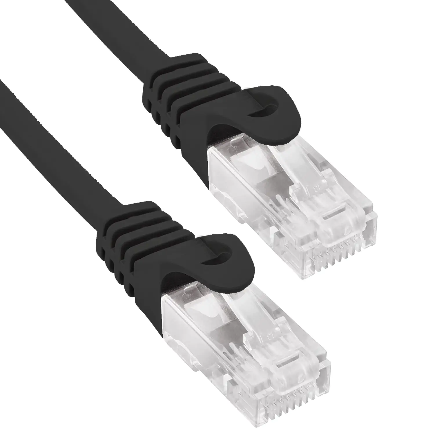 Cable de Red 100% Cu Cat.6 UTP Sólido Negro 2M