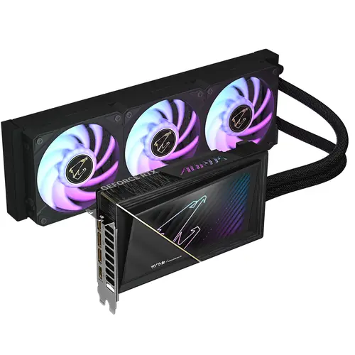 AORUS GeForce RTX 5080 XTREME WATERFORCE 16G Tarjeta Gráfica - 16GB GDDR7, 256 bits, PCI-E 5.0, 2805MHz Core Clock, 3 x DP 2.1a, 1 x HDMI 2.1b, NVIDIA DLSS 4, GV-N5080AORUSX W-16GD - Imagen 2
