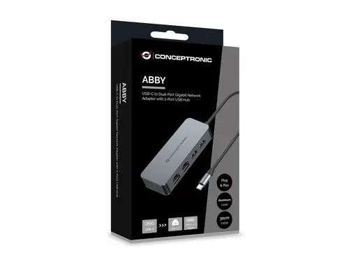 ABBY24G base para portátil y replicador de puertos Alámbrico USB 3.2 Gen 1 (3.1 Gen 1) Type-C Gris - Imagen 4