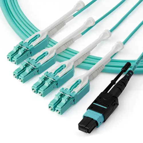 MPO8LCPL3M Cable de fibra óptica e InfiniBand 3 m MPO/MTP 8x LC Color aguamarina - Imagen 4