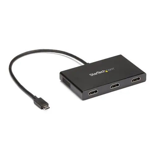 Adaptador Multimonitor de 3 Puertos - Divisor Splitter de Vídeo USB-C a 3x HDMI - Hub MST USB Tipo C a HDMI - 4K 30Hz Doble o 1080p Triple - Compatible con TB3 - Windows - Imagen 1