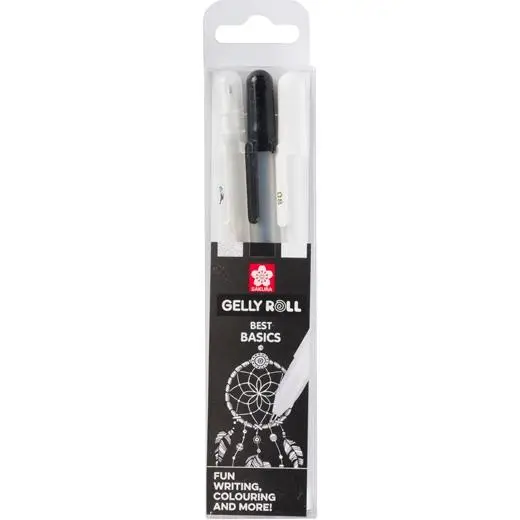 TALENS SAKURA ESTUCHE DE 3 BOLÍGRAFOS GELLY ROLL MIXED TRANSPARENTE/NEGRO/BLANCO