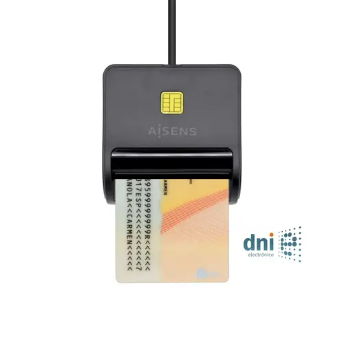 Lector de Tarjeta Inteligente DNI, Negro - Imagen 1