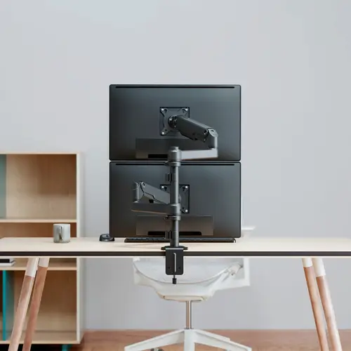 Soporte de Mesa Eco Contrapeso Giratorio e Inclinable Para Monitor/TV 9kg (3 Pivotes, 2 Brazos) de 17-32", Negro - Imagen 5