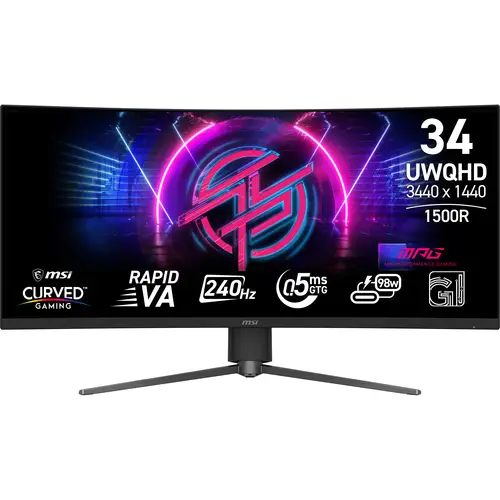 MPG 346CQRF X24 pantalla para PC 86,4 cm (34") 3440 x 1440 Pixeles UltraWide Quad HD Negro - Imagen 1