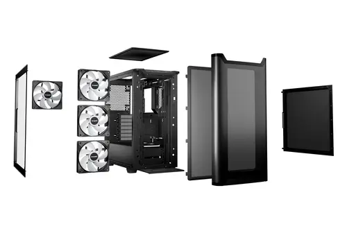 Pure Base 501 DX Black Midi Tower Negro - Imagen 3