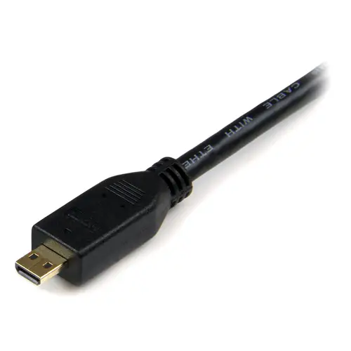Cable de 1m Micro HDMI a HDMI con Ethernet - Vídeo de 4K a 30Hz - Cable Adaptador Conversor Micro HDMI Tipo D de alta velocidad a HDMI 1.4 - HDMI UHD - Macho a Macho - Imagen 4