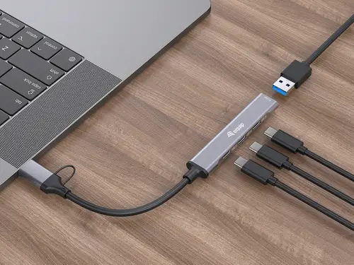 128969 hub de interfaz USB 3.2 Gen 1 (3.1 Gen 1) Type-C 5000 Mbit/s Gris - Imagen 3