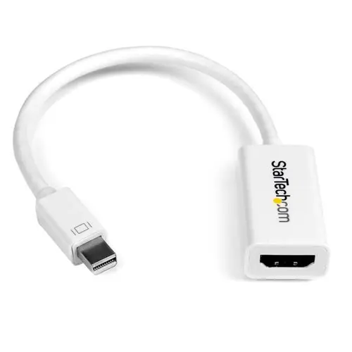 Conversor de Vídeo Mini DisplayPort a HDMI con Audio  Adaptador Activo MDP 1.2 para MacBook Pro  4K @ 30Hz - Blanco - Imagen 1