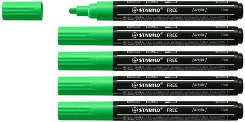FREE Acrylic marcador 1 pieza(s) Punta redonda Verde - Imagen 4