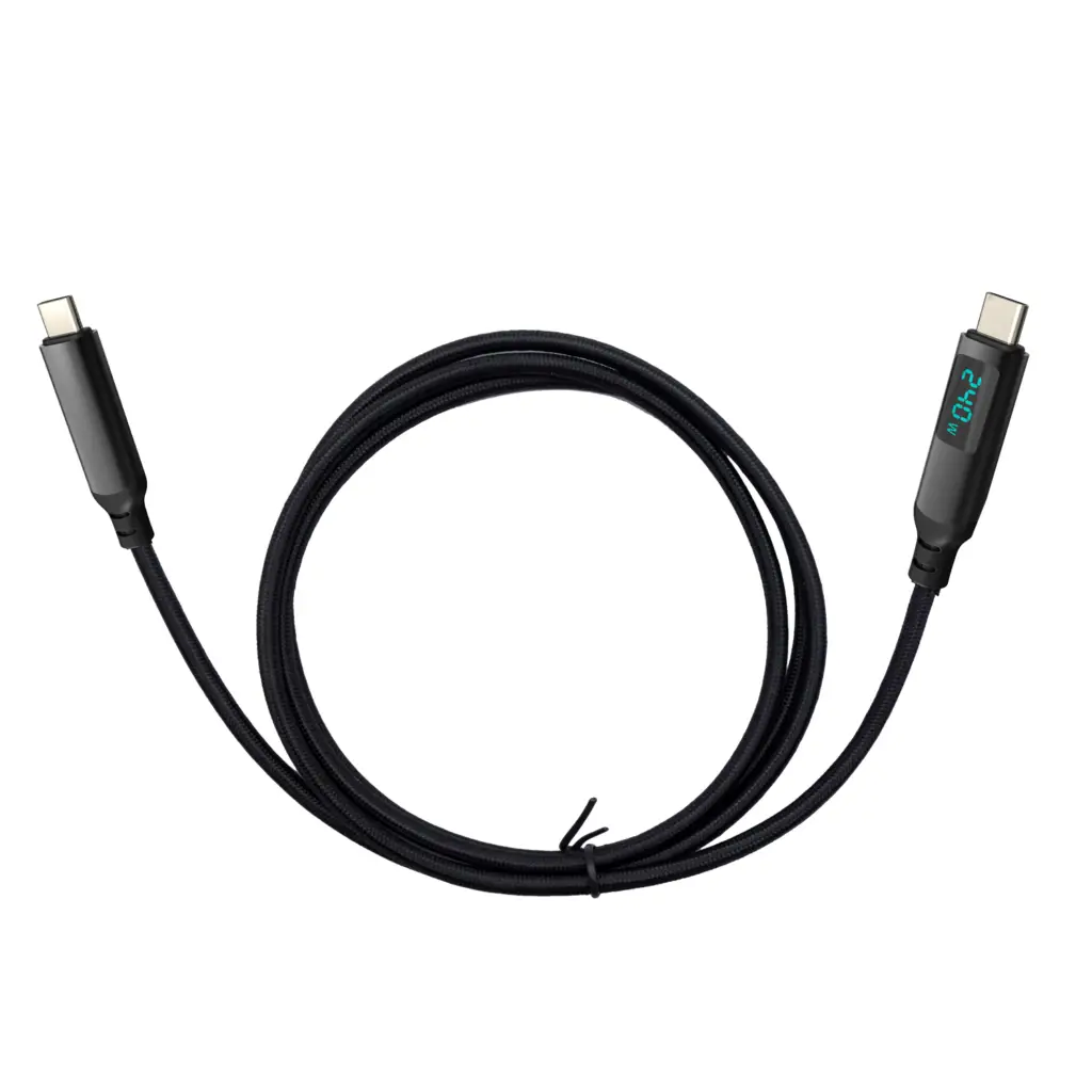 Thunderbolt 4/USB4 Class Pro Cable 240W with LCD (40 Gbps, 150 cm..