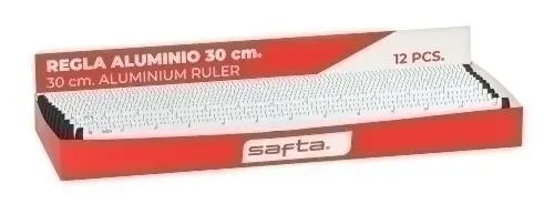 REGLA ALUMINIO SAFTA 30 cm EXP.12