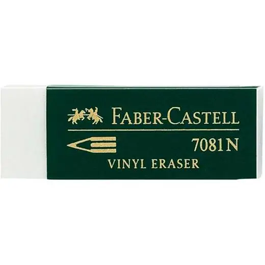 FABER CASTELL GOMA DE BORRAR 7081 N BLANCO -EN BLISTER DE 2