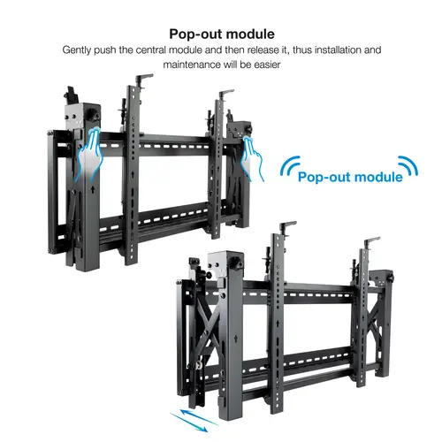 Soporte Video Wall de Pared para Pantalla 45- 70, Negro - Imagen 4