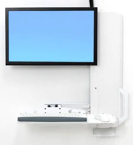 61-081-062 soporte para monitor 61 cm (24") Blanco Pared