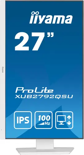 ProLite XUB2792QSU-W6 pantalla para PC 68,6 cm (27") 2560 x 1440 Pixeles Wide Quad HD LED Blanco - Imagen 2