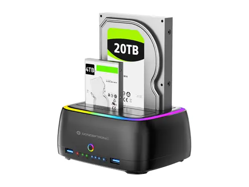DONN36B base de conexión para disco duro USB 3.2 Gen 1 (3.1 Gen 1) Type-C Negro - Imagen 3