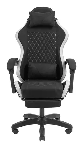 MGC-X Fabric Silla para videojuegos de PC Asiento acolchado Negro, Blanco - Imagen 2
