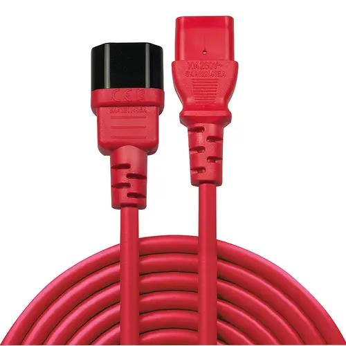 30477 cable de transmisión Negro, Rojo 1 m C14 acoplador C13 acoplador - Imagen 2