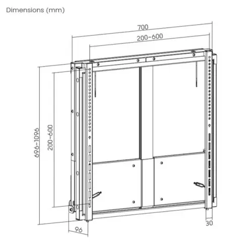 Soporte de pared para TV interactivo de 55"-86 - Imagen 11