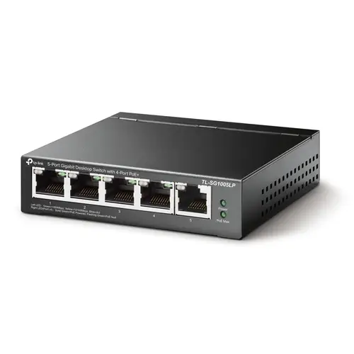 TL-SG1005LP switch No administrado Gigabit Ethernet (10/100/1000) Energía sobre Ethernet (PoE) Negro - Imagen 2