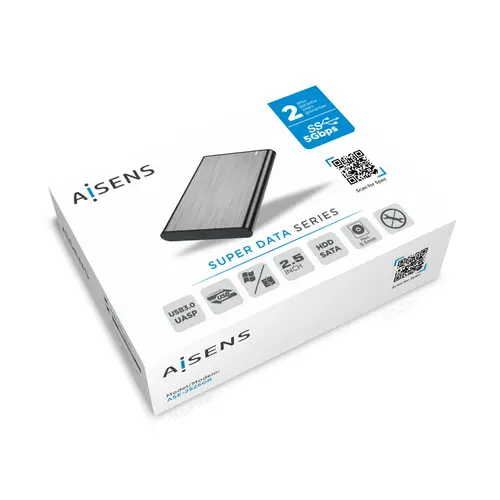 Caja Externa 2.5" ASE-2525GR 9.5mm SATA A USB 3.0 / USB 3.1 Gen1, Gris - Imagen 5
