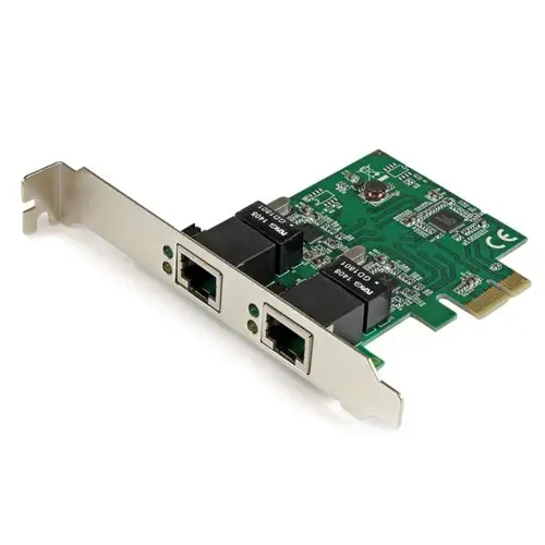 Adaptador Tarjeta de Red NIC PCI Express PCI-E de 2 Puertos Ethernet Gigabit RJ45 - Imagen 1