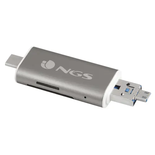 ALLYREADER lector de tarjeta USB/Micro-USB Gris, Blanco - Imagen 1