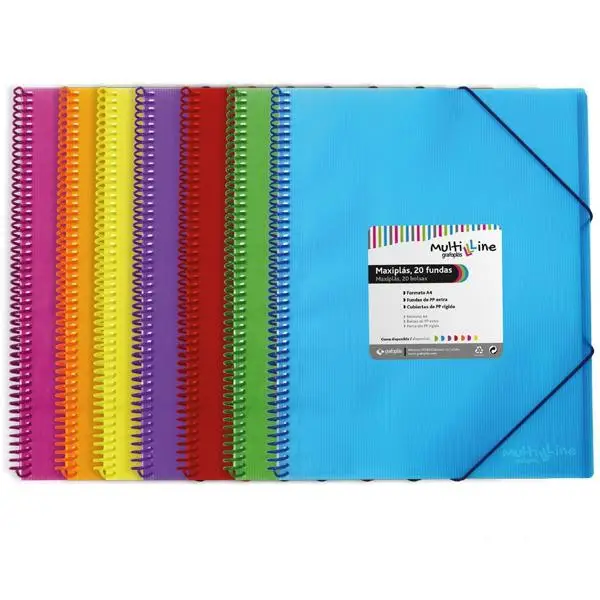 CARP. GRAFOPLAS 50 FUNDAS MAXIPLAS C/ESPIRAL ROJO