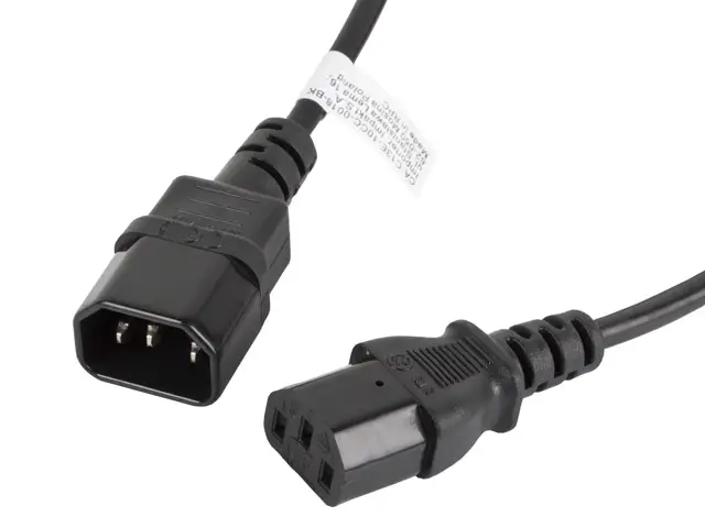 CA-C13E-10CC-0018-BK cable de transmisión Negro 1,8 m C13 acoplador C14 acoplador