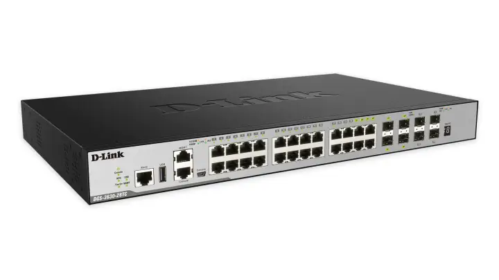 DGS-3630-28TC switch Gestionado L3 Gigabit Ethernet (10/100/1000) 1U Negro