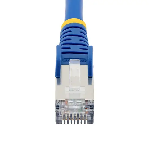 Cable de 7,5m de Red Ethernet CAT6a - Azul - Low Smoke Zero Halogen (LSZH) - 10GbE - 500MHz - PoE++ de 100W - Snagless sin Pestillo - RJ-45 - Cable de Red S/FTP - Imagen 4
