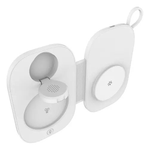 MAGPOCKET3IN1WH cargador de dispositivo móvil Auriculares, Smartphone, Reloj inteligente Blanco USB Cargador inalámbrico Carga rápida Interior - Imagen 4