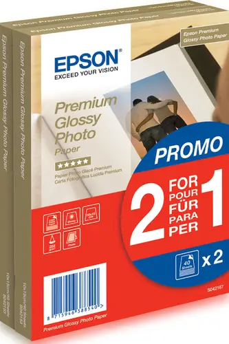 Premium Glossy Photo Paper - 10x15cm - 2x 40 Hojas - Imagen 1
