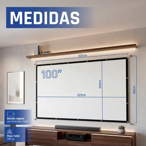Pack proyector 4K + Lona proyección 100" - Imagen 9