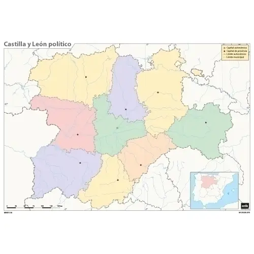 MAPA MUDO ERIK COLOR POLITICO CAST. LEON - Pack de 50 unidades