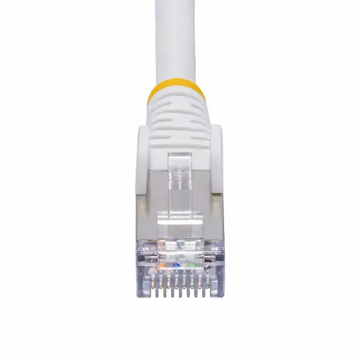 Cable de Red Ethernet CAT8 Blanco 50cm - Snagless - sin Pestillo - 25G/40G - 2000MHz - PoE++ 100W - 26AWG - S/FTP - Alivios de Tensión - Alambre de Cobre Puro - LSZH - Probado con Fluke - Imagen 4
