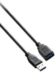 Cable USB negro con conector USB 3.0 A hembra a USB 3.0 A macho 1..