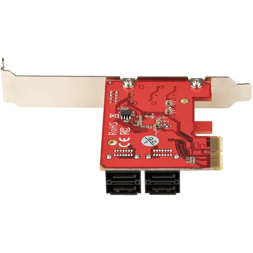 Tarjeta PCIe Controladora SATA de 4 Puertos - Tarjeta de Expansión PCI Express SATA - 6Gbps - Perfil Bajo/Completo - Conectores SATA Apilados - ASM1164 sin RAID - Imagen 5