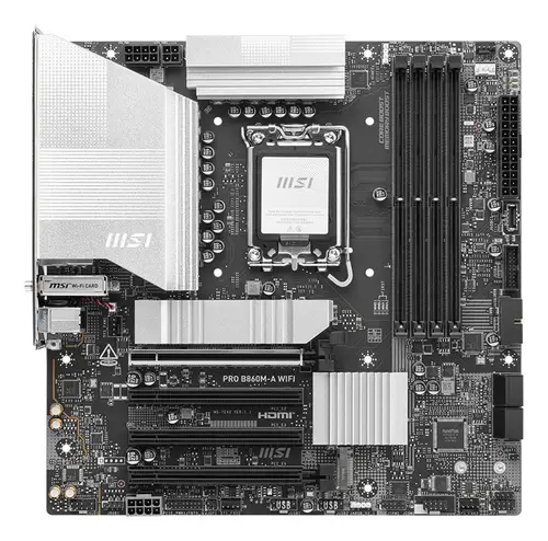 PRO B860M-A WIFI placa base Intel B860 LGA 1851 (Socket V1) micro ATX - Imagen 2