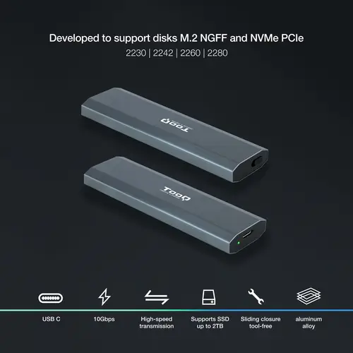 Shura Caja externa para unidad de estado sólido (SSD) Gris M.2 - Imagen 2