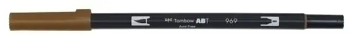 ROTULADOR TOMBOW DOBLE PUNTA PINC. CHOCO - Pack de 6 unidades