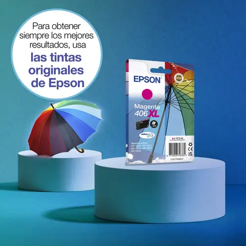 Pack individual de tinta DURABrite Ultra magenta 406XL Paraguas - Imagen 3