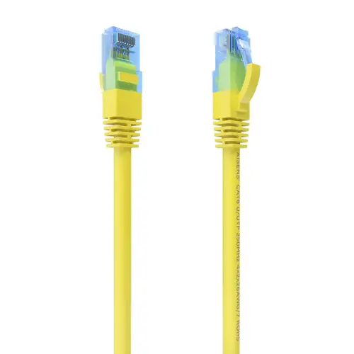 Cable De Red Latiguillo RJ45 Cat.6 UTP AWG26 CCA, Amarillo, 0.5 m - Imagen 1