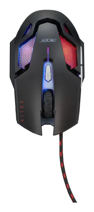 Nitro Gaming NMW200 Black ratón Juego Ambidextro USB tipo A Óptico 7200 DPI